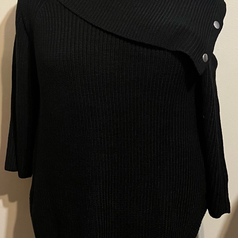 Fashion to Figure Black Off-the-Shoulder Sweater